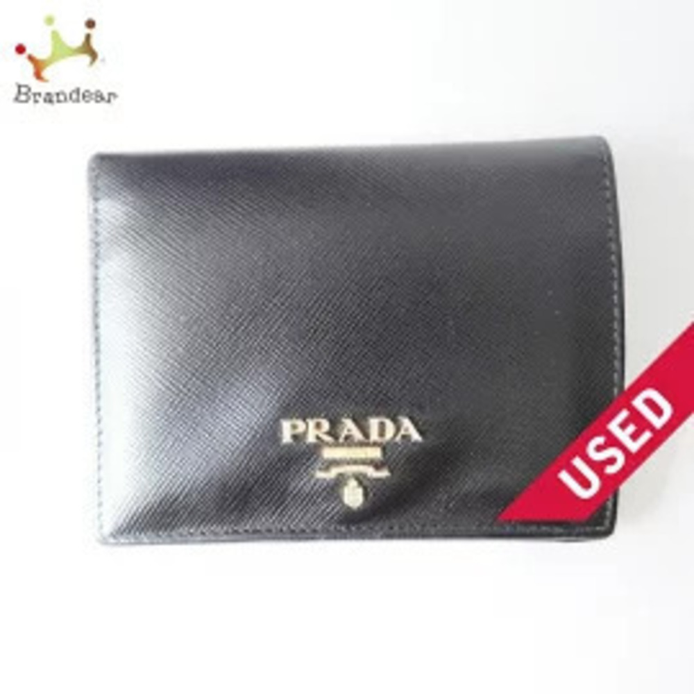 Prada Billfold Wallet Black Leather